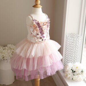 Tutu Du Monde Pink Sequined Hawaii Tulle Dress Stunning Limited Find Size 2/3